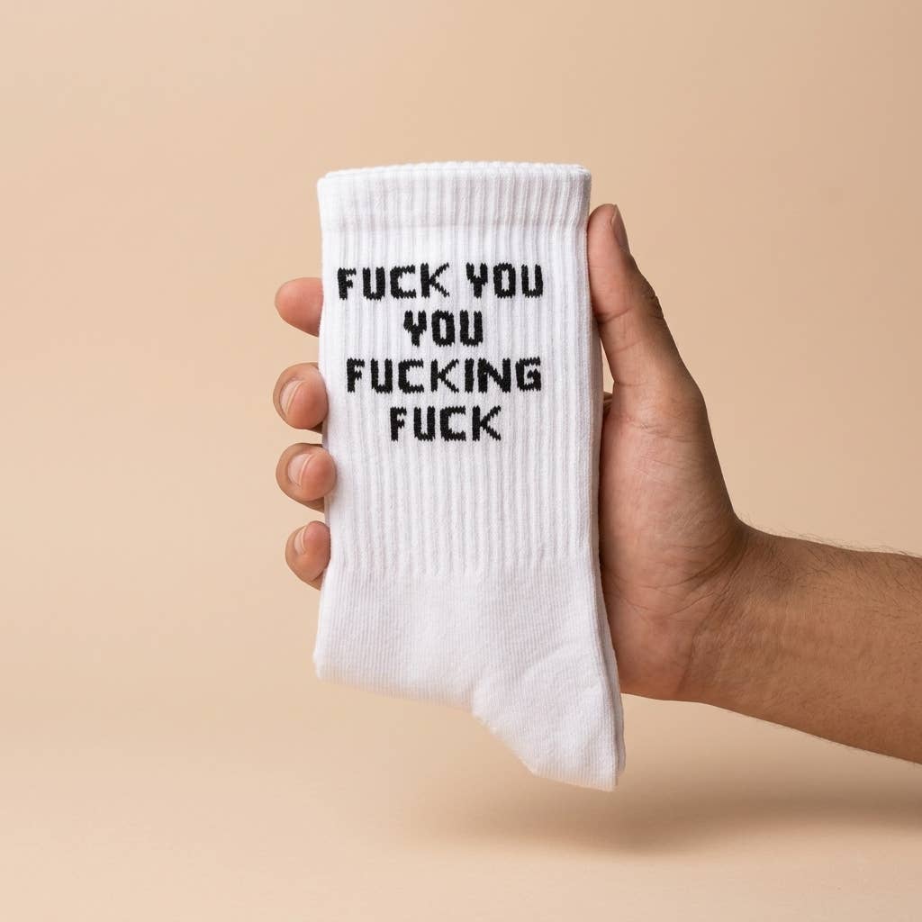 Chaussettes à message « Va te faire foutre »: Fuck Off / 37-43